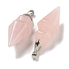 Natural Rose Quartz Pointed Pendants G-F766-08AS-03-2