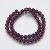 Electroplate Non-Magnetic Synthetic Hematite Beads Strands G-F585-D-8mm-3