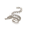 Brass Clear Cubic Zirconia Cuff Earrings EJEW-Q025-01B-P-2
