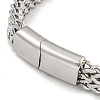 Tarnish Resistant 201 Stainless Steel Wheat Chain Bracelets with Magnetic Clasps for Women and Men BJEW-F473-07P-02-3