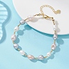 Natural Cultured Freshwater Pearl Beaded Bracelets for Women BJEW-JB13533-1