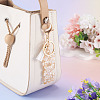 Alloy & Resin Tassel Keychainss AJEW-TADJ0001-20G-03-5