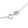 Anti-Tarnish Trendy Unisex Rhodium Plated 925 Sterling Silver Cable Chains Necklaces STER-M034-B-07-3