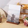 Wood Vinyl Record Slotted Display Stands with Stainless Steel Support ODIS-WH0043-344A-5