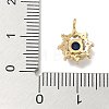 Rack Plating Brass Micro Pave Cubic Zirconia Pendants KK-L224-055G-3