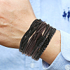 1Bag Mixed Styles Adjustable PU Leather Cord Braided Bracelets for Unisex BJEW-CL0001-47A-5