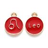 Alloy Enamel Pendants X-ENAM-S124-01A-07G-1