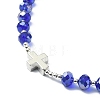 Glass Rosary Bead Necklaces NJEW-TA00080-5