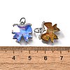 Brass Micro Pave Cubic Zirconia Charms KK-Q043-02P-3