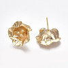Brass Stud Earring Findings KK-S350-038G-2