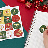 Christmas Theme Self-Adhesive Paper Gift Tag Stickers DIY-WH0308-333-4