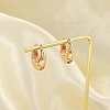 Brass Hoop Earrings for Women EJEW-U041-01G-4