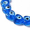 Handmade Evil Eye Lampwork Beads Strands LAMP-E023-07B-06-3