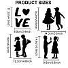 MAYJOYDIY US 1Pc Valentine's Day Couple PET Hollow Out Drawing Painting Stencils DIY-MA0003-04E-2