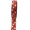 Silver Hot Stamping Cloud Moon Star Pattern Polyester Grosgrain Ribbons PW-WG81770-08-1