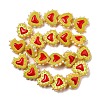Baking Paint Glass Bumpy Beads Heart X-LAMP-V001-07H-2