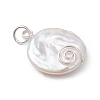 Natural Keshi Pearl Pendants PALLOY-JF04810-02-4