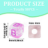 50Pcs Acrylic European Beads MACR-TADJ0001-13B-5