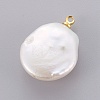 Natural Cultured Freshwater Pearl Pendants PEAR-L025-01G-3