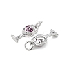 SHEGRACE Brass Micro Pave Cubic Zirconia Pendants XGRQ2C949-406P-2