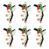 Glass Seed Beaded Bird Pendants PALLOY-MZ00920-04-1
