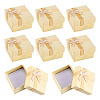 Square Paper Jewelry Ring Gift Boxes with Bowknot CON-TAC0010-80D-2