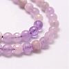 Faceted Round Natural Amethyst Beads Strands G-K078-6mm-3