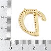 Brass Micro Pave Clear Cubic Zirconia Pendants CU-CBA8481-01G-D-3