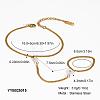 304 Stainless Steel Curb Chain Finger Ring Bracelets for Women XO2335-3-2