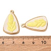 304 Stainless Steel & Cloth Embroidered Pendants FB-CBAFBAF-02G-3