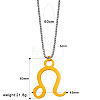 Punk Style 304 Stainless Steel Twelve Constellations Pendant Necklaces with Stainless Steel Tone Box Chains WGE8D8E-11-1