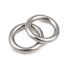 304 Stainless Steel Closed Jump Rings STAS-G393-06P-06-3