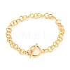 Unisex PVD Vacuum Plating 304 Stainless Steel Rolo Chains Bracelets BJEW-H541-05A-G-1