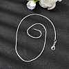 Brass Round Snake Chain Necklaces NJEW-BB10864-16-5