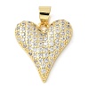 Brass Micro Pave Cubic Zirconia Pendants KK-K298-15E-G-1