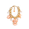 Acrylic Lady Perfume Bottle High Heel and Imitation Pearl Bracelets FS-WGDF0C3-02-1