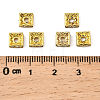 Brass Rhinestone Spacer Beads X-RB-A013-6x6-01G-4