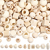 350Pcs 11 Styles Natural Wood Beads WOOD-PA0001-43-1