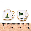 Christmas Theme Rack Plating Alloy Enamel Charms PALLOY-O109-29LG-3
