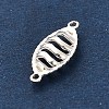 925 Sterling Silver 3D Holow Connector Charms STER-F058-02S-02-3