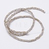Faceted Rondelle Half Rainbow Plated Electroplate Glass Beads Strands EGLA-M006-2mm-B01-3