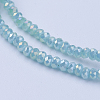Electroplate Glass Beads Strands X-GLAA-F079-FR07-3