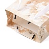 Flower Oil Painting Print Rectangle Paper Gift Storage Bags with Ribbon Handles ABAG-A011-01G-2