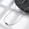 Non-Tarnish 304 Stainless Steel Paperclip Chain Necklace with Lobster Claw Clasps for Men Women X-NJEW-H205-03P-01-1