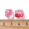 Baking Painted Transparent Glass Beads GLAA-C035-01O-3