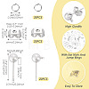 20Pcs Brass Ball Post Stud Earring Findings FIND-TA0011-06P-4