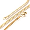 3mm Stainless Steel Flat Snake Chain Necklaces for Men Women NJEW-G160-03LG-4
