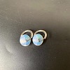 304 Stainless Steel & Opalite Rondelle Bead Hoop Earrings FS-WGF6A0C-03-1
