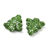 Christmas Tree Polymer Clay Rhinestone Beads CLAY-NH0001-14F-3