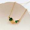 304 Stainless Steel Rhinestone Butterfly Pendant Necklaces for Women WGF3B1F-02-1